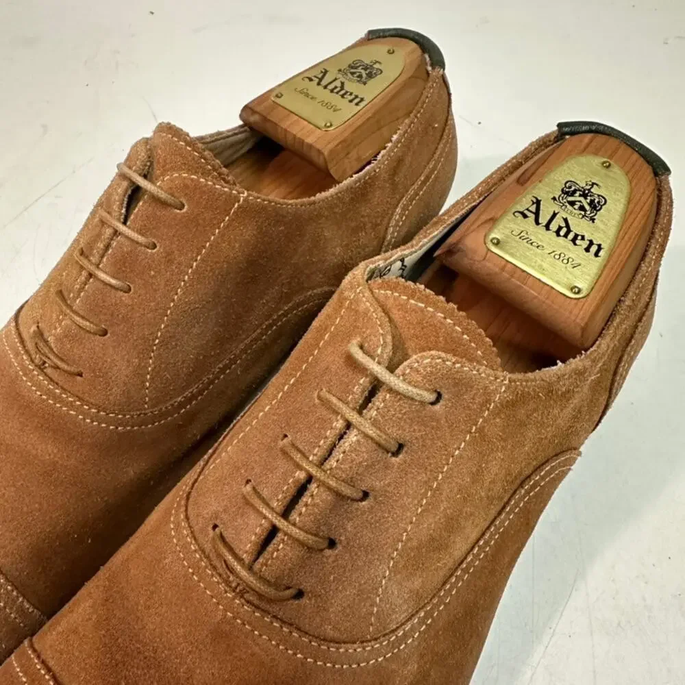 VGUC Paul Smith Tan Cap Toe Oxford Snuff Suede Made in Spain UK 8 / US 9